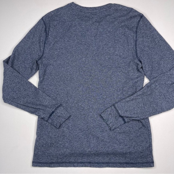 Old Navy Tee Shirt Waffle Soft Washed Ribbed Outdoor Autumn Winter Blue Colorado - Picture 5 of 11